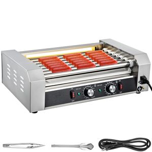 Griglia per Hot Dog in Acciaio Inox da 18 Posti con 7 Rulli, Doppio Controllo della Temperatura e Luce LED - Product Image 1