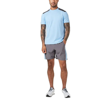 Ensemble d'été décontracté pour hommes, grande taille, deux pièces, t-shirts tricotés à manches courtes en polyester/coton, fins et respirants