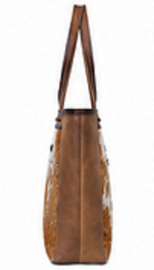 Premium Hairon Leather Tote Bag for Women Large Capacity Cowhide Shopper Handbag Fashion Travel Shoulder <b>Purse</b> - Product Image 5