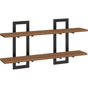 Set di Mensole Galleggianti a 2 Livelli da 15 Pollici per Bagno e Soggiorno, Montaggio a Parete - Product Image 5
