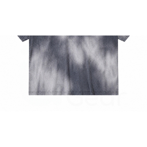 Camiseta de Manga Corta con Cuello Redondo y Estampado Tie-Dye para Hombre, Corte Regular, Tejido Informal, Diseño con Patrón Azul y Negro - Product Image 5