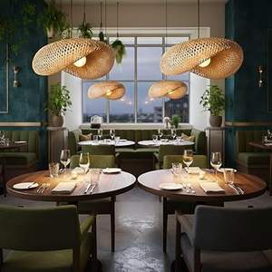 Pantalla de Lámpara de Bambú al por Mayor, Cubierta de Lámpara Colgante de Ratán Tejida a Mano, Diseño Boho Vintage para Decoración del Hogar, Hecho por KingCraftViet - Product Image 5