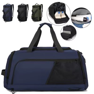 Bolsa de Lona Azul 600D de 30-40L con Compartimento para Zapatos y Bolsillo para Portátil - Product Image 3