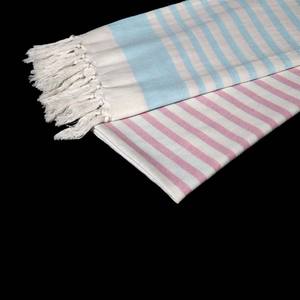 Vente en gros Inde 100% coton rayé Fouta serviette à séchage rapide écologique luxe doux qualité turc taille Logo personnalisé - Product Image 6