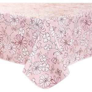 Nappe en vinyle robuste avec envers en flanelle, imperméable et résistante à l'huile, rectangulaire, en plastique, résistante aux taches et facile à nettoyer - Product Image 1