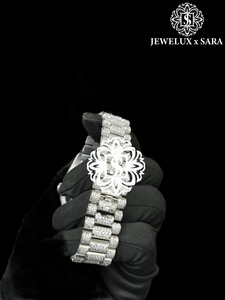 Montre en diamant glacé blanc de haute qualité pour hommes ou cadeaux et promotions, disponible à un prix abordable - Product Image 3