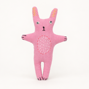 Handmade Pink Embroidered Rabbit <b>Soft</b> <b>Toy</b> <b>Stuffed</b> Animal 50cm Birthday Accessories for Kids Decor - Product Image 1