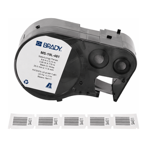 Étiquettes pour lames de microscope Brady StainerBondz en polyester satiné avec ruban pour imprimantes M5 - Product Image 3