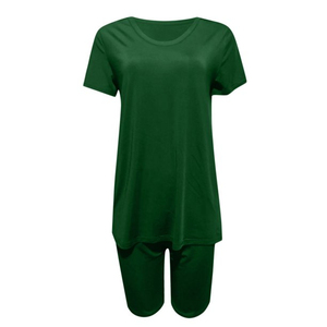 Ensemble deux pièces pour femmes, été, uni, 100% coton, confortable, léger, décontracté, streetwear - Product Image 4