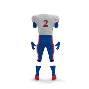 ชุดยูนิฟอร์มอเมริกันฟุตบอลคุณภาพสูง สไตล์ใหม่ ผลิตจากผ้าสแปนเด็กซ์/คอตตอน/ใยไผ่ ระบายอากาศได้ดี แขนสามส่วน ทีมชิคาโก - Product Image 3