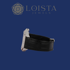 LOISTA นาฬิกาเพชรหรูหราสำหรับผู้หญิง สแตนเลสสตีล ตัวเรือนทรงสี่เหลี่ยมผืนผ้า สายหนัง แสดงวันที่แบบอนาล็อกควอตซ์ 30 มม. - Product Image 2