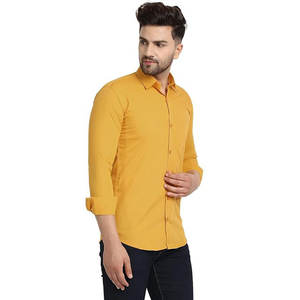 Camisas de vestir informales sólidas de algodón orgánico 100% para hombres, camisas transpirables antiarrugas de manga larga para adolescentes de verano - Product Image 4