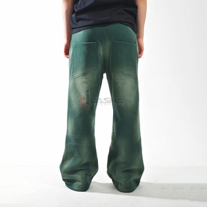 Mens Regular Fit 100% Cotton Winter Sweatpants Straight Leg Drawstring Joggers Breathable Casual <b>Pants</b> OEM Wholesale - Product Image 3