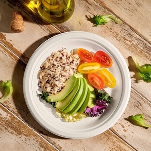 Vajilla Desechable de Caña de Azúcar, Platos Redondos de 6 Pulgadas, Vajilla Compostable Sostenible, Platos para Aperitivos de Caña de Azúcar, Platos para Fiestas 2026 - Product Image 1