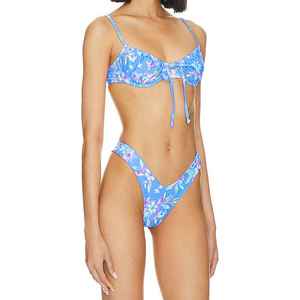 Top Quality <b>Bikini</b> <b>Set</b> Adjustable Drawstring Swimsuit Sexy Sublimed Design Women Beachwear High Quality Bathing Suit - Product Image 3