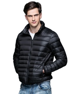 Veste en duvet de canard ultra légère 90% pour homme Nouvelle collection automne hiver. Manteau d'Extérieur à Col Montant en Tissu Canvas S-3XL - Product Image 1