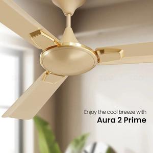 Ventilateur de plafond Aura 2 48 mm Briken Gold |   Décoratif haute vitesse |   Économe en énergie |   Lames en alliage d'aluminium |   Télécommande |   Moteur - Product Image 3