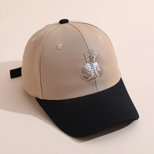 หมวกเบสบอลเด็ก 52 ซม. 2-6 ปี หมวกเด็กปักลายการ์ตูนหมี หมวกกันแดดเด็ก หมวกปีกกว้างสำหรับฤดูใบไม้ผลิและฤดูร้อน สำหรับเด็กวัยหัดเดิน ทั้งเด็กชายและเด็กหญิง - Product Image 1