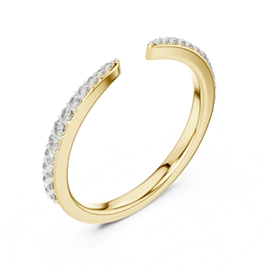 Anillo de Compromiso de Oro Amarillo de 14K con Diamante Cultivado en Laboratorio, Redondo, para Mujer |   Diamante Cultivado Nuevo - Product Image 5