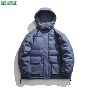 Ribbed Collar <b>Flight</b> Bomber Puffer <b>Jacket</b> <b>Men</b> No Hood Classic Casual Quilted Aviator <b>Jacket</b> Warm Padded Coat - Product Image 6