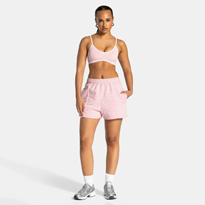 Shorts de Mujer de Primera Calidad, 100% Algodón, con Logotipo Personalizado Bordado en 3D, Estampado de Leopardo Rosa, con Ribete, Corte Relajado - Product Image 1