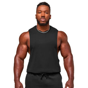 Wholesale <b>Men's</b> Tank Tops Polyester Cotton Quick Dry Casual Gym <b>Vest</b> <b>For</b> <b>Men</b> Plus Size Breathable Crew Neck Singlet Tank Tops - Product Image 2