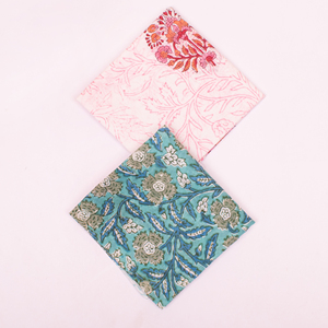 Artisan Block Print Cotton <b>Square</b> <b>Scarf</b> Skin Friendly Casual Wear Bandana Lightweight Cotton Headwear Unisex Wrap - Product Image 1
