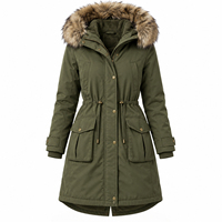 Veste d'hiver longue pour femme avec capuche, manteau chaud rembourré en coton, veste de sport décontractée grande taille