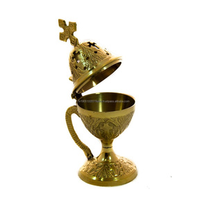 Wholesale Tabletop Polished & Engraved <b>Incense</b> <b>Burner</b> & <b>Holder</b> Arabic Luxury Decorative Home Fragrance <b>Incense</b> <b>Holder</b> - Product Image 2