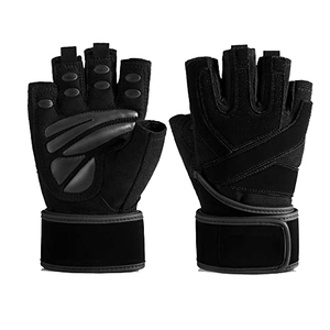 Padded Palm <b>Half</b> Finger Fitness Bodybuilding Sports Weightlifting Gloves Anti <b>Slip</b> Training Gym Workout Low MOQ - Product Image 1