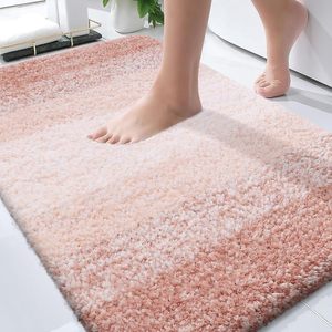 Hot Selling 17"x24" Microfiber Bath <b>Mat</b> Super Absorbent Anti-Skid Non-Slip Floor Thick Plush Shaggy Tufted <b>Bathroom</b> Rug Home - Product Image 1