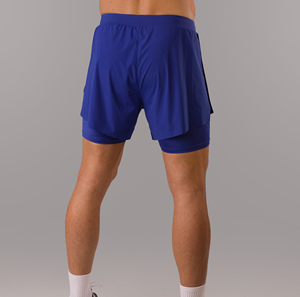 Shorts de sport pour homme de qualité supérieure, séchage rapide, coupe ajustée, coupe plus étroite, 83% nylon, 17% élasthanne, shorts 2 en 1 pour homme - Product Image 2