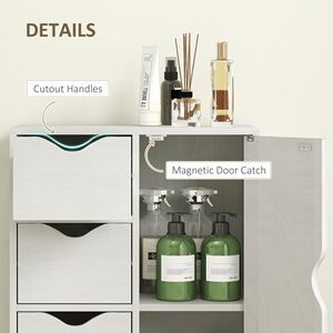Organizzatore per cassettone in stile moderno a 4 cassetti per ingresso camera da letto soggiorno o bagno-bianco - Product Image 6