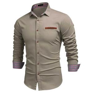 Chemise à manches longues slim pour homme, idéale pour les soirées ; Chemise en coton à manches longues de qualité export pour homme ; Chemise de bureau de luxe à manches longues pour homme - Product Image 4