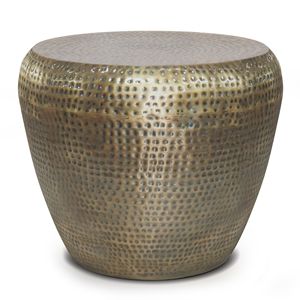 Antique <b>Gold</b> Preston Metal <b>Side</b> <b>Table</b> Elegant Living Room Furniture - Product Image 1
