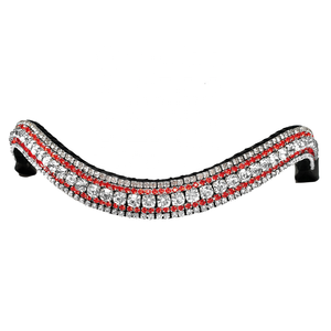 Bandas de brida genuinas Premium exclusivas Bandas de bridas de caballo de cuero con cristales adjuntos - Product Image 1