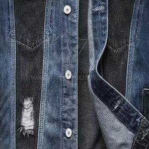 Veste en jean décontractée pour homme, en coton durable, vêtement d'extérieur élégant à manches longues, pour usage quotidien, veste en jean tendance pour homme - Product Image 5