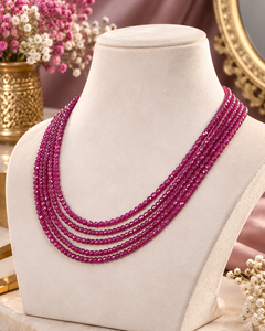 Collier de perles en pierres précieuses de rubis naturel - Product Image 3