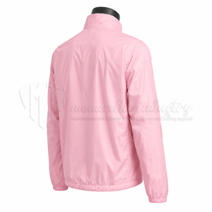 <b>Pink</b> Unisex <b>Waterproof</b> Eco-Friendly Windproof <b>Jacket</b> Casual Stand Collar Zipper Closure Lightweight Winter Outdoor Apparel Loose - Product Image 5