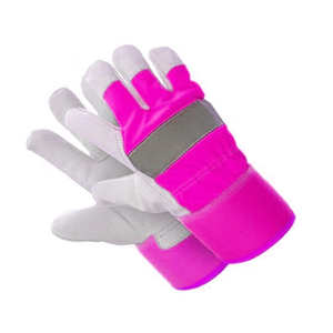 Guantes de Trabajo Resistentes de Cuero Vacuno Granulado para Protección de Manos OEM, Transpirables, para Construcción y Trabajo en Exteriores - Product Image 3