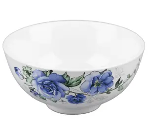 Classical Design 4.5 inch Floral Decal Fruit Soup Rice Bowl Ceramic Bowl For Sale