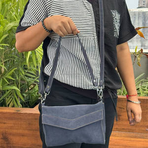 Nueva llegada de lujo de cuero de gamuza genuina bolsos cruzados Satchel bolsos de sobre para mujeres bolsas de mensajero de hombro para axilas - Product Image 4