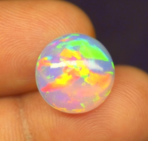 Ópalo Natural de Alta Calidad de 4.5 CT, Corte Brillante Multifuego, Cabujón, Gema Suelta de 13*5.2 mm, de Rajastán, para la Fabricación de Joyas Z. R. - Product Image 2