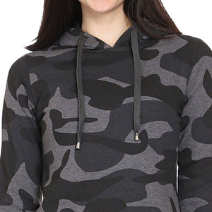 Sudadera corta con capucha de manga larga de última moda para mujer, con estampado de logotipo personalizado en la parte delantera, estilo streetwear, en oferta. - Product Image 4