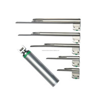 Set Laringoskop Serat Optik Medivolve MI-600162 Profesional Bersertifikasi CE, 5 Buah, Lurus, Peralatan Diagnostik Veteriner