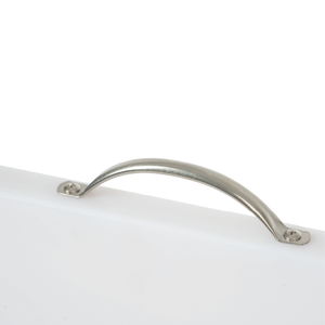 Planche à découper en plastique blanc avec poignée en acier inoxydable, antidérapante, facile à nettoyer, de qualité alimentaire - Product Image 4