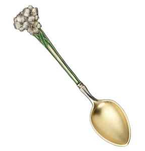 Cuillère en laiton doré artisanale élégante avec manche à motifs floraux pour la décoration de cuisine et de salle à manger de luxe, cadeau, vaisselle, décoration d'hôtel, décoration de la maison - Product Image 1