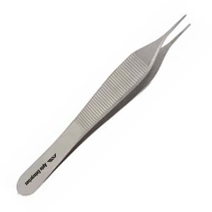 Pinzas Quirúrgicas Manuales de Acero Inoxidable con Certificación CE para Precisión, Pinzas Adson Premium para Aplicación de Apósitos, Punta Serrada de 0.8mm, 12cm - Product Image 2