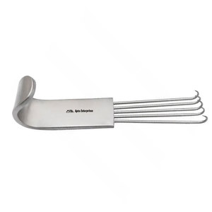 ใบมีดโค้ง ด้ามจับตามหลักสรีรศาสตร์และจับถนัดมือ  เครื่องมือผ่าตัดแบบ Anderson Bear Claw Retractor เกรดศัลยกรรม พร้อมหัวตัดหลายแฉก - Product Image 3