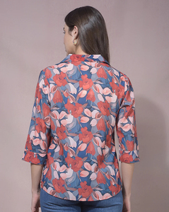 เสื้อเชิ้ตผ้าฝ้ายอ๊อกซ์ฟอร์ดปักลายสแกนโค้ด คอปกพับได้ ทรงหลวม สไตล์ลำลอง คลาสสิก ใช้ได้หลากหลาย ผลิตจากผ้าฝ้ายแท้ พร้อมดีเทลผ้าราฟเฟีย - Product Image 4